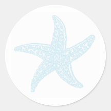 Pegatinas redondos de las estrellas de mar de la t