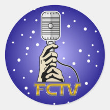 Pegatinas redondos del logotipo de FCTV