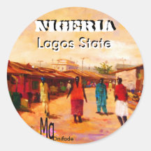 Pegatinas redondos - Nigeria