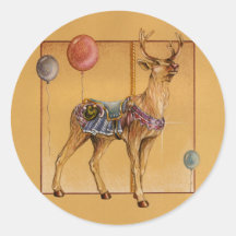 Pegatinas - reno o alces del carrusel