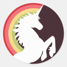 pegatinas retros del unicornio y del arco iris de 