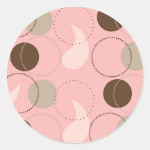 Pegatinas rosados de Paisley