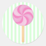 Pegatinas rosados del Lollipop