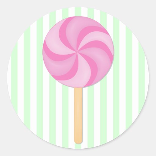 Pegatinas rosados del Lollipop