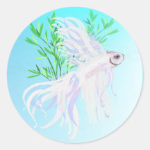 Pegatinas siameses blancos de los pescados que luc