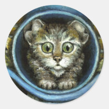 Pegatinas sin hogar del gatito