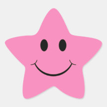 Pegatinas sonrientes de la cara de la estrella ros