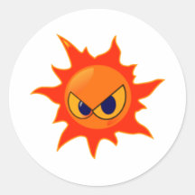 Pegatinas sonrientes de la cara del fuego caliente