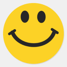 Pegatinas sonrientes felices amarillos de la cara