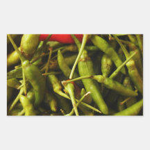 Pegatinas verdes de la colección de los chiles