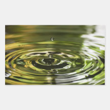 Pegatinas verdes y amarillos de la gotita de agua 