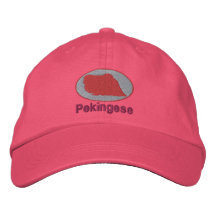 Pekingese bordó el gorra (el rosa) gorra de béisbol bordada