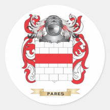 Pela el escudo de armas (el escudo de la familia) pegatinas redondas
