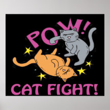 Pelea de gatos posters