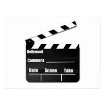 Película Clapperboard Tarjeta Postal