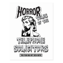 Película de terror divertida del vintage tarjetas postales