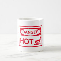 peligro caliente tazas