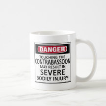 Peligro Contrabassoon Tazas De Café