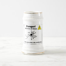 Peligro - guárdese del vidrio taza de café