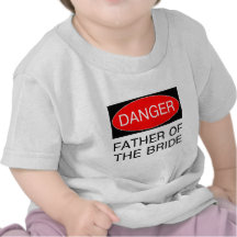 Peligro - padre de la camiseta divertida del boda 