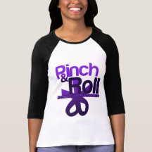 Pellizco y rollo para la conciencia del cáncer tes camisetas