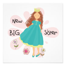 Pelo de Brown de la princesa hermana grande Comunicado Personalizado