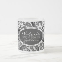 Pelo de la impresión de la onza y taza de la belle