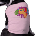 Pelo del arco iris camiseta de perrito
