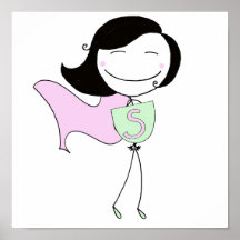 Pelo negro del chica estupendo posters