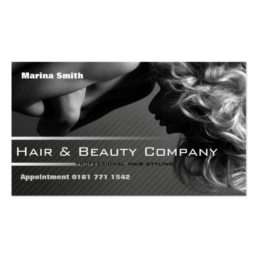 Pelo y salón de belleza [completamente adaptable] plantilla de tarjeta de visita