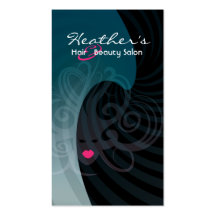 pelo y salón de belleza plantillas de tarjetas personales