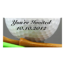 Pelota de golf tarjetas fotograficas 