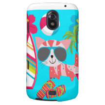 Pelota de playa linda de las gafas de sol del gato galaxy nexus carcasa