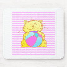 Pelota de playa linda del juego del gatito tapetes de ratones
