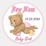 Peluche de arrastre - nueva mamá del chica pegatina