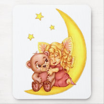 Peluche de la luna tapete de ratón