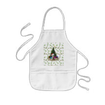Peluche del árbol de navidad delantales