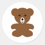 peluche del oso marrón - lindo pegatinas  