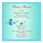 Peluche en fiesta de bienvenida al bebé del azul d invitacion personal 