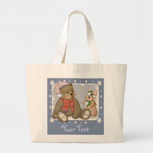 Peluche y conejito del navidad de la nieve bolsa