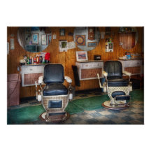 Peluquero - Frenchtown, NJ - dos sillas de peluque Invitación Personalizada