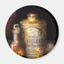 Peluquero - sostenido y polvo del retrete violeta  imanes  
