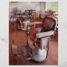Peluquero - tenga por favor un asiento flyer personalizado