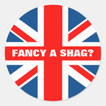 Pelusa de Union Jack Etiqueta