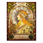 Penacho del La de Alfonso Mucha Postal
