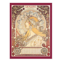 PENACHO del LA del ~ de Mucha del ~ de Nouveau del Tarjetas Postales