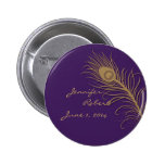 Penacho del pavo real en oro y ciruelo pin