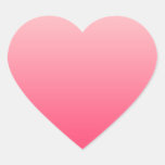 Pendiente rosada de los pegatinas del corazón