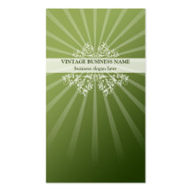 Pendiente verde floral de los remolinos y de los r tarjeta de visita