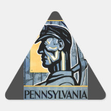 ¡Pennsylvania! Calcomanía De Trianguladas